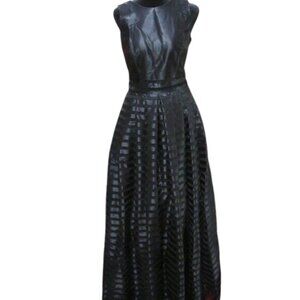 Ever Beauty Black & Silver black-tie Evening Gown Dress tulle crinoline goth 4